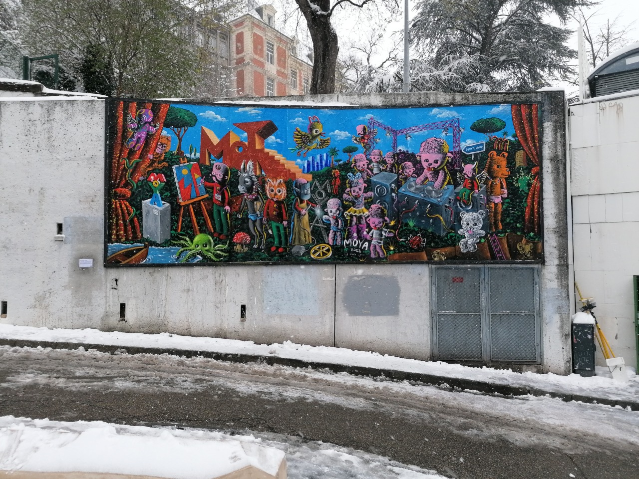 Collage « The Moya Land » de Patrick Moya, Avril 2022 — M.U.R Saint-Étienne