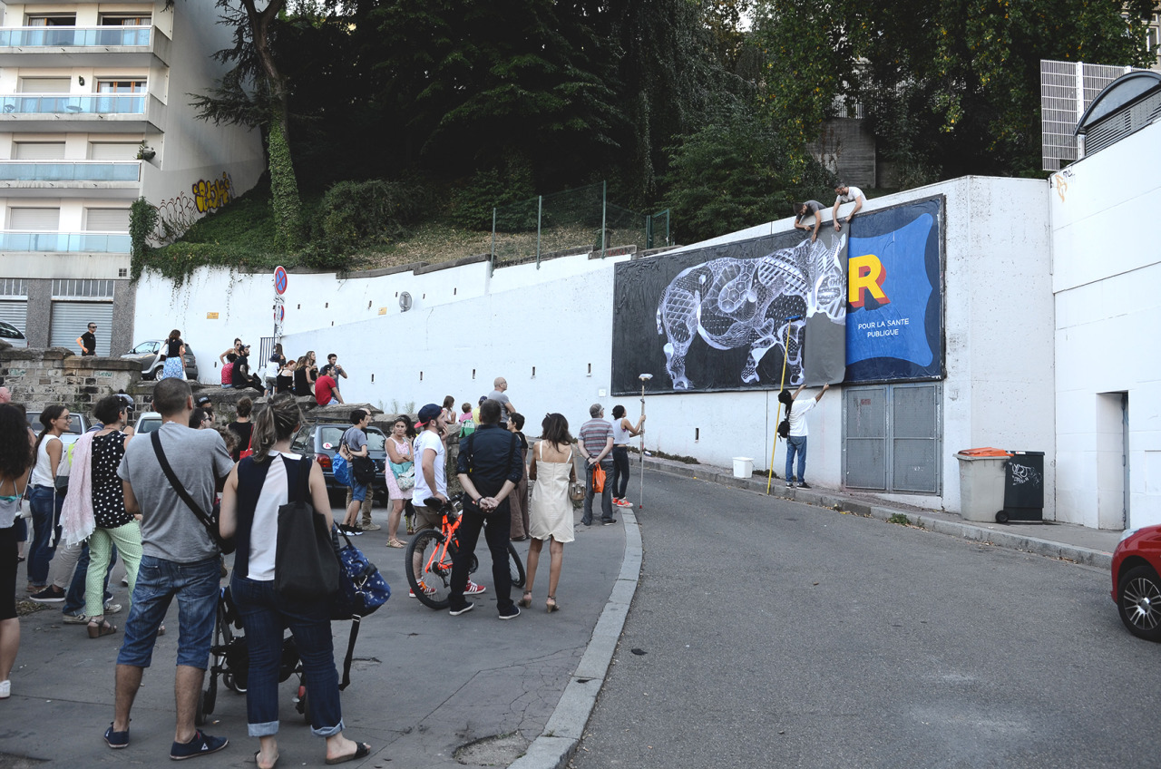 Collage de Philippe Baudelocque, Septembre 2016 — M.U.R Saint-Étienne