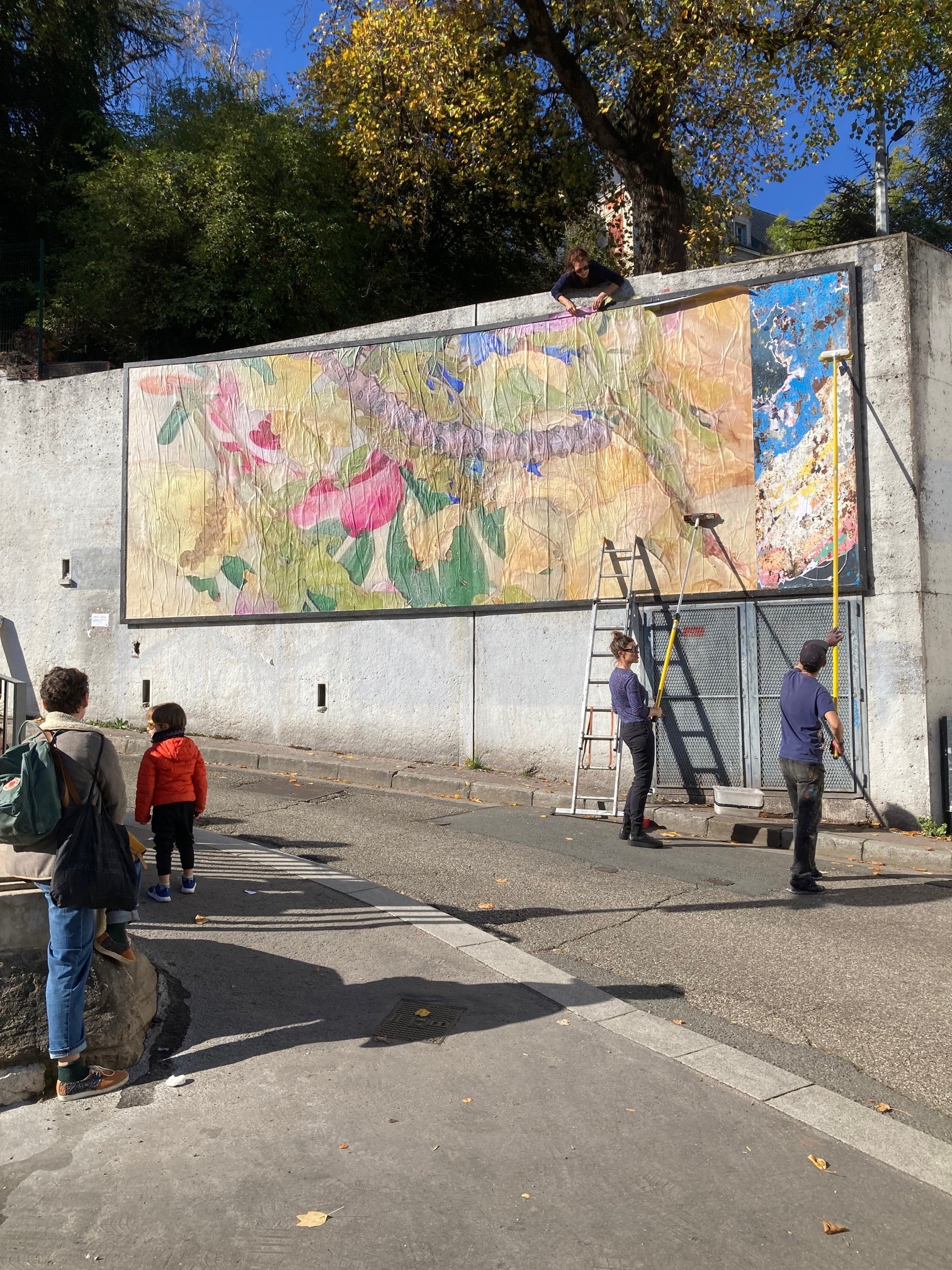 Collage « Flétrissures » de Françoise Miramand Balvet, Novembre 2024 — M.U.R Saint-Étienne
