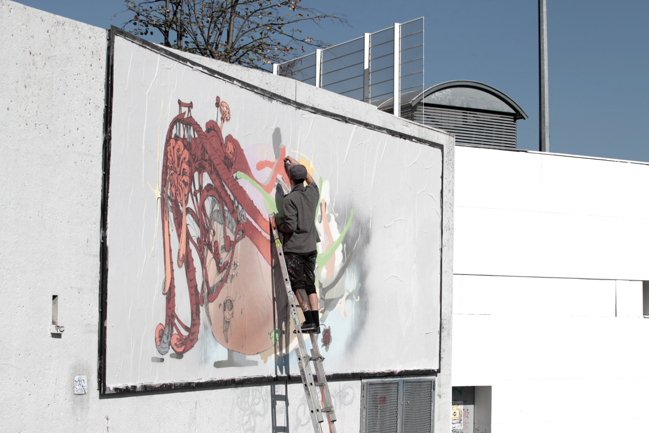 Collage « Antoine de Saint-Vilxupéry » de Vilx, Novembre 2016 — M.U.R Saint-Étienne