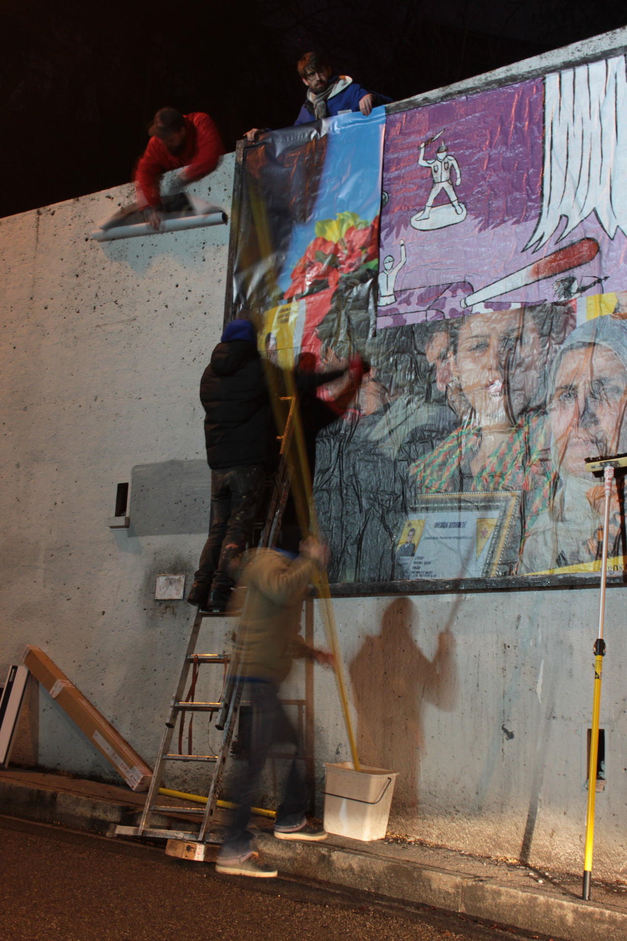 Collage de JUST de Berlin, Février 2019 — M.U.R Saint-Étienne