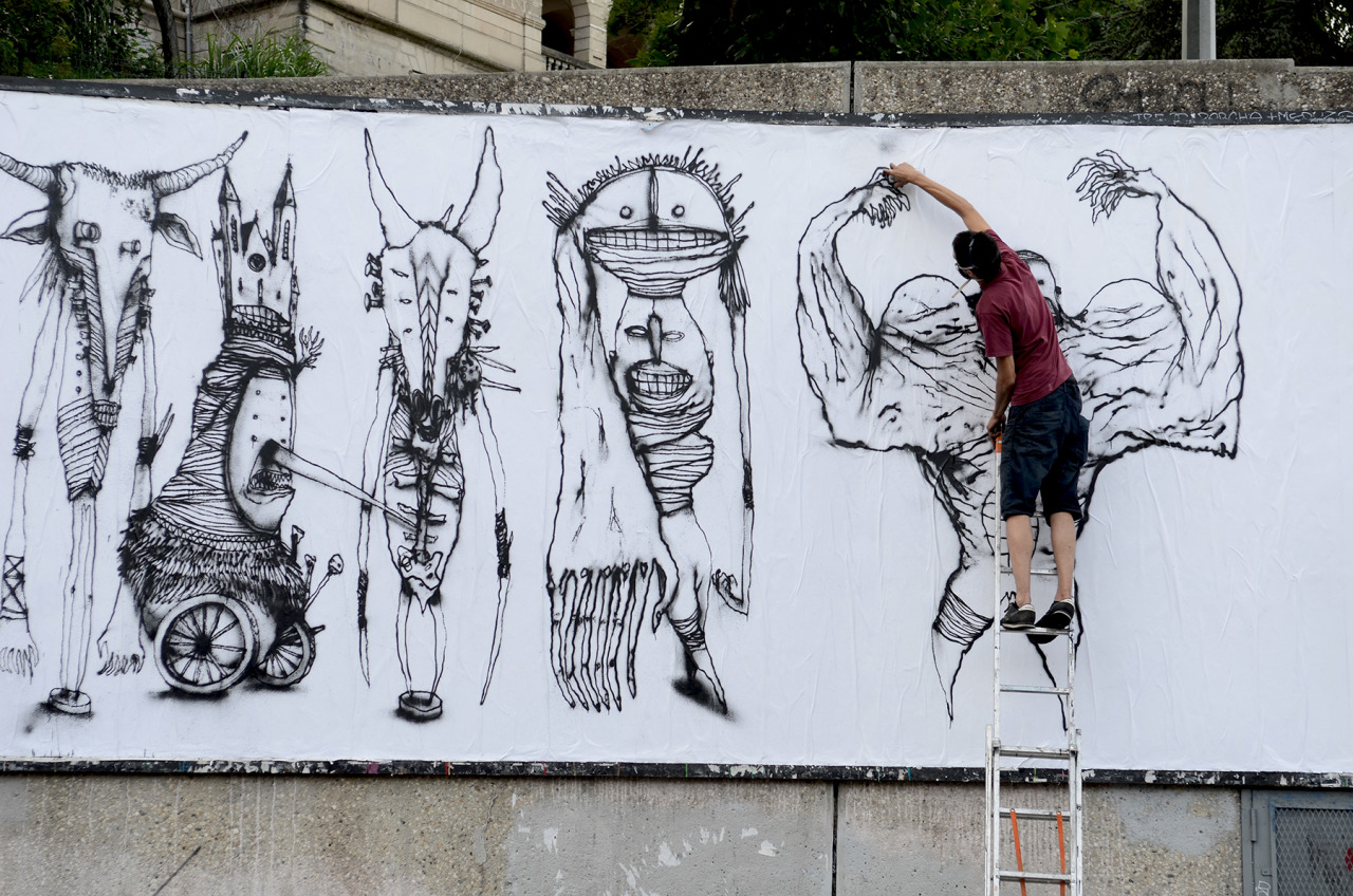 Collage de Inconnu, Juillet 2015 — M.U.R Saint-Étienne