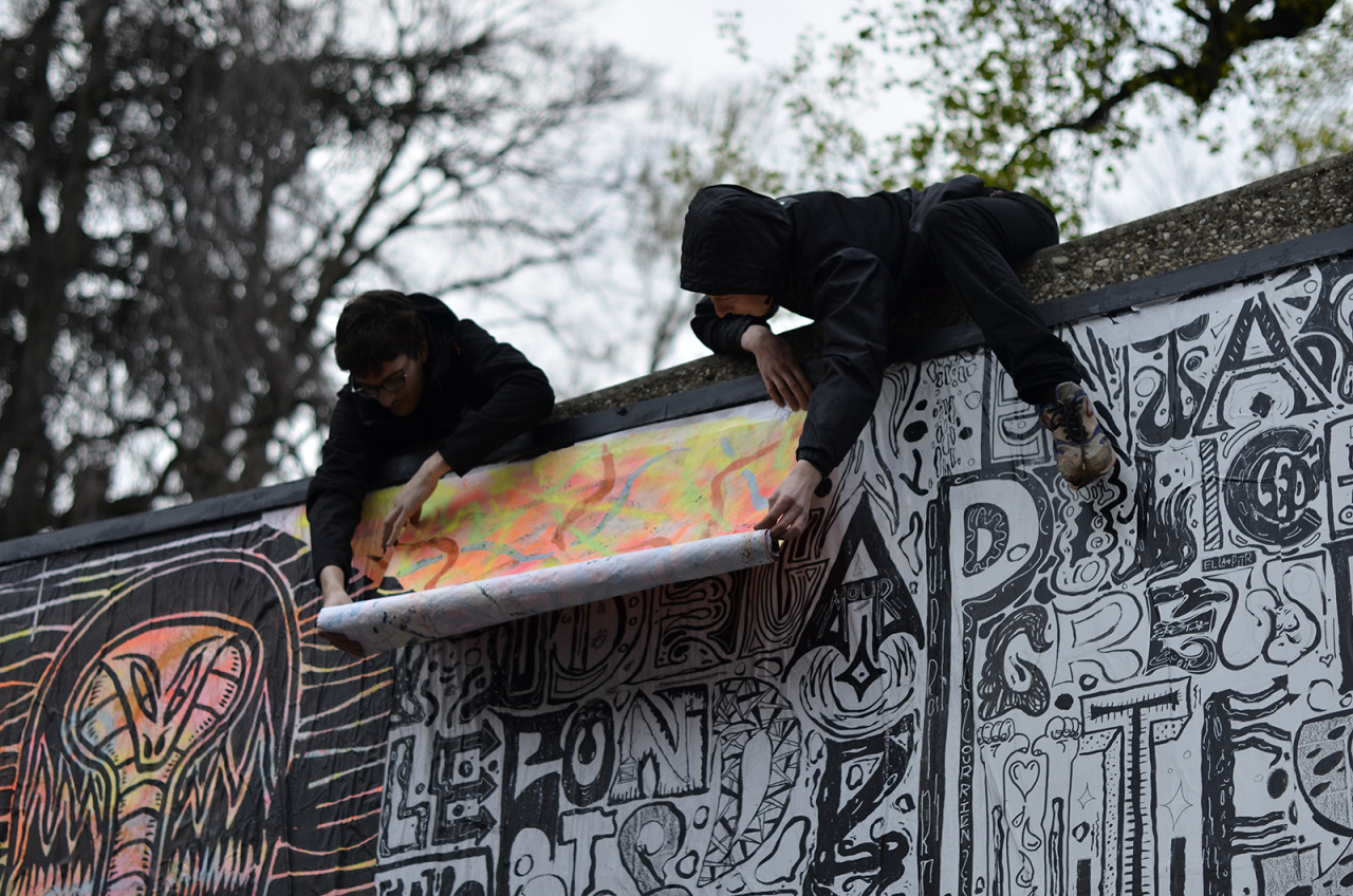 Collage de Totipote, Avril 2014 — M.U.R Saint-Étienne