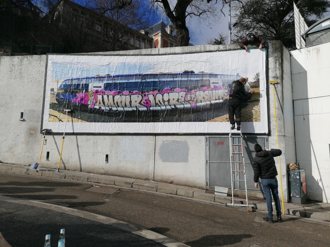 Collage « Amour, Loire et Beauté… des mots qui font rêver » de Kevin Steven Tommy, Février 2022 — M.U.R Saint-Étienne