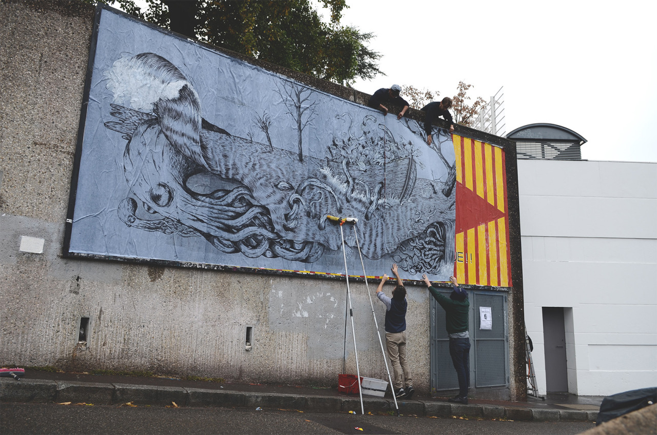 Collage de Rdls, Octobre 2015 — M.U.R Saint-Étienne