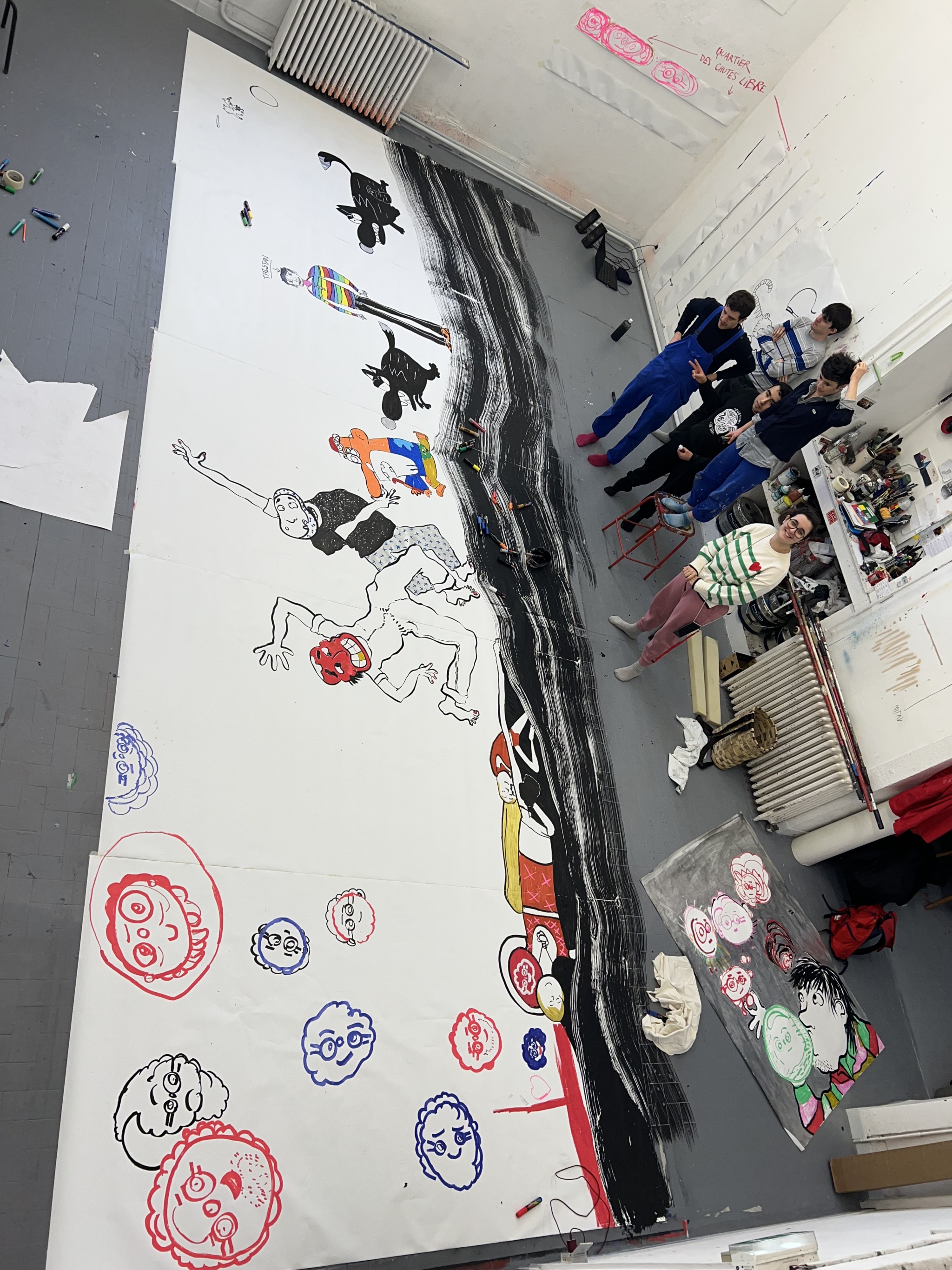 Collage « La belle quotidienne » de Akli, Lucile Nottin Bourdeau, Tristan, Victoria, Décembre 2024 — M.U.R Saint-Étienne