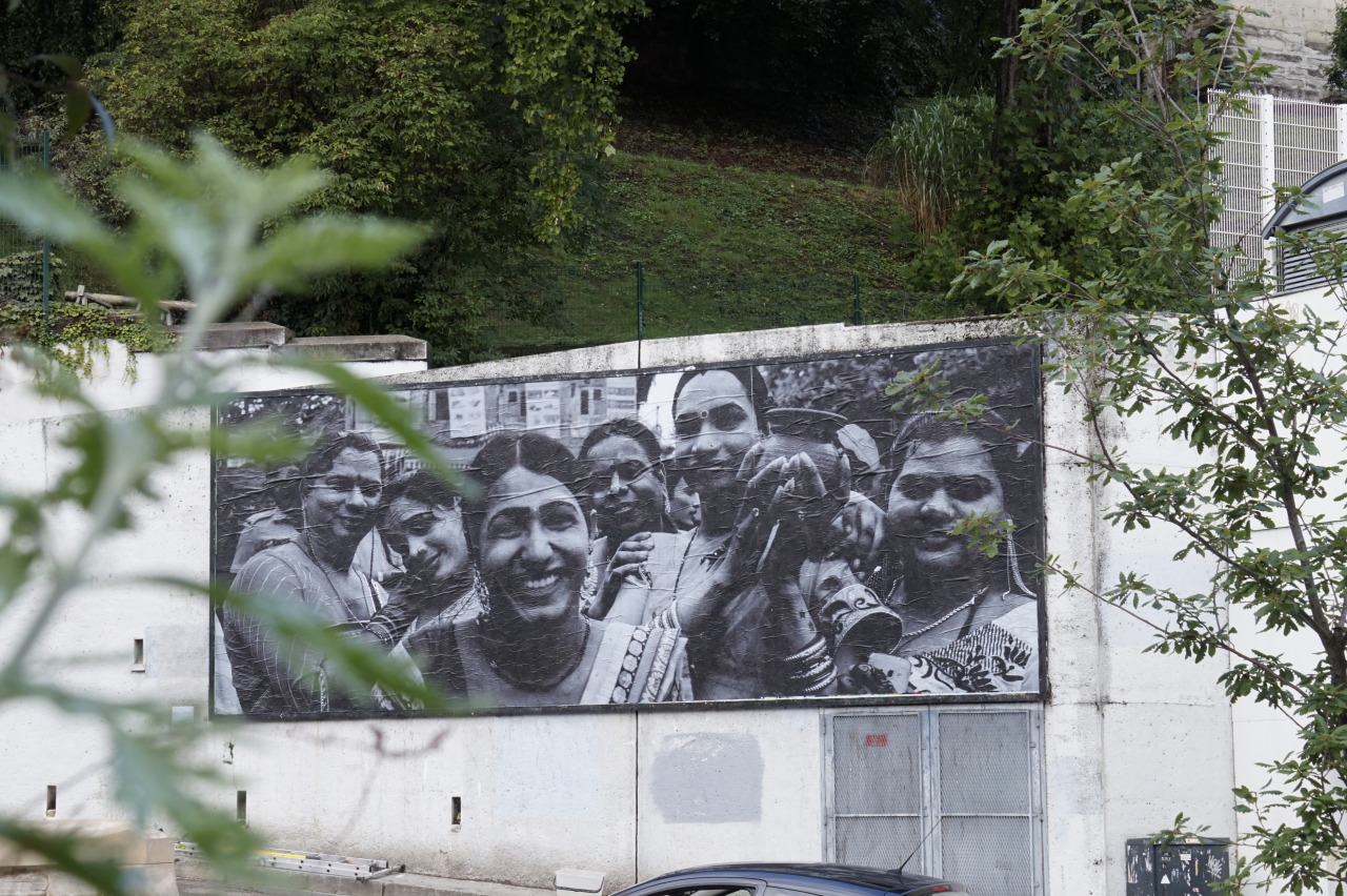 Collage « Trans-community during a religious procession » de Suraj Katra, Septembre 2022 — M.U.R Saint-Étienne