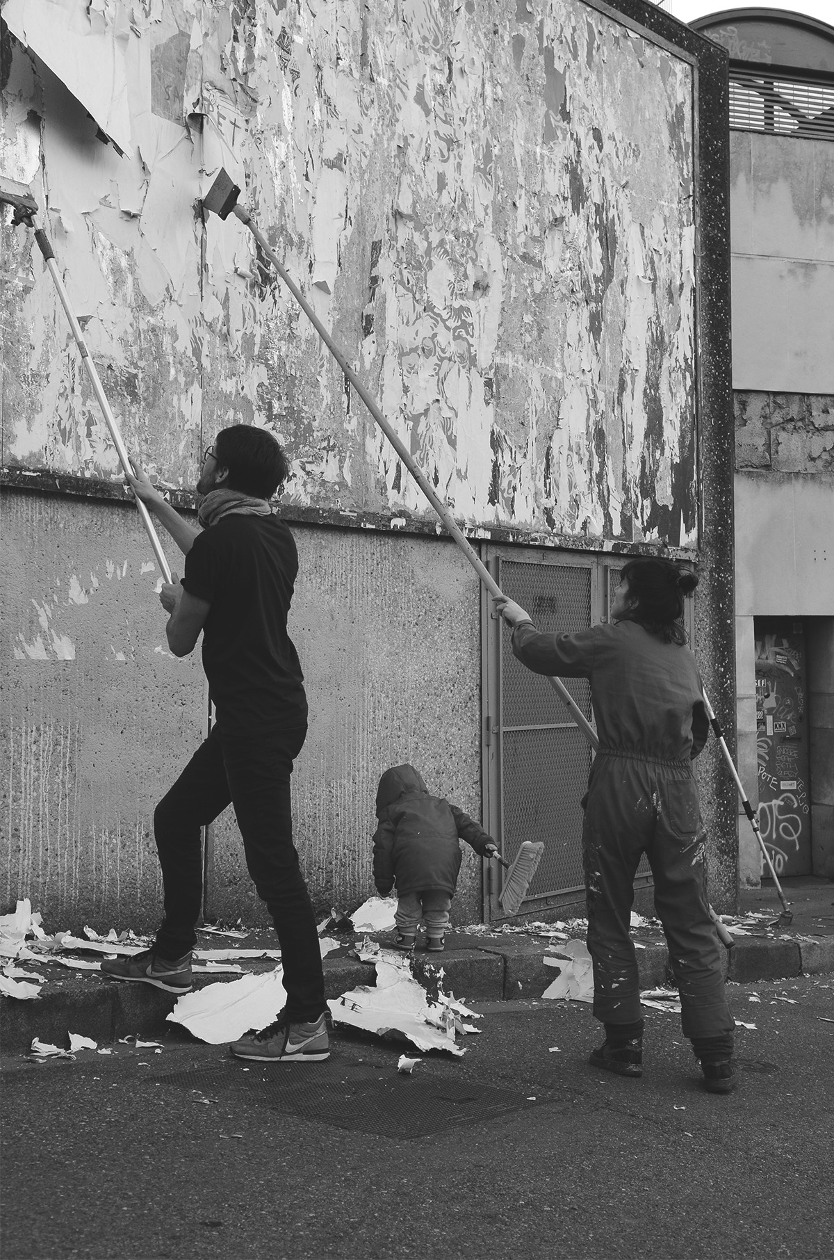 Collage de Grattage de MUR, Mars 2015 — M.U.R Saint-Étienne