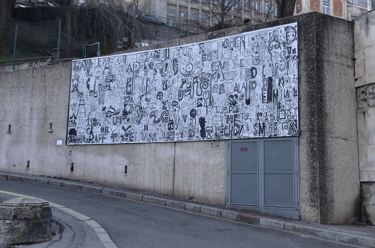 Collage de Inconnu, Mars 2014 — M.U.R Saint-Étienne