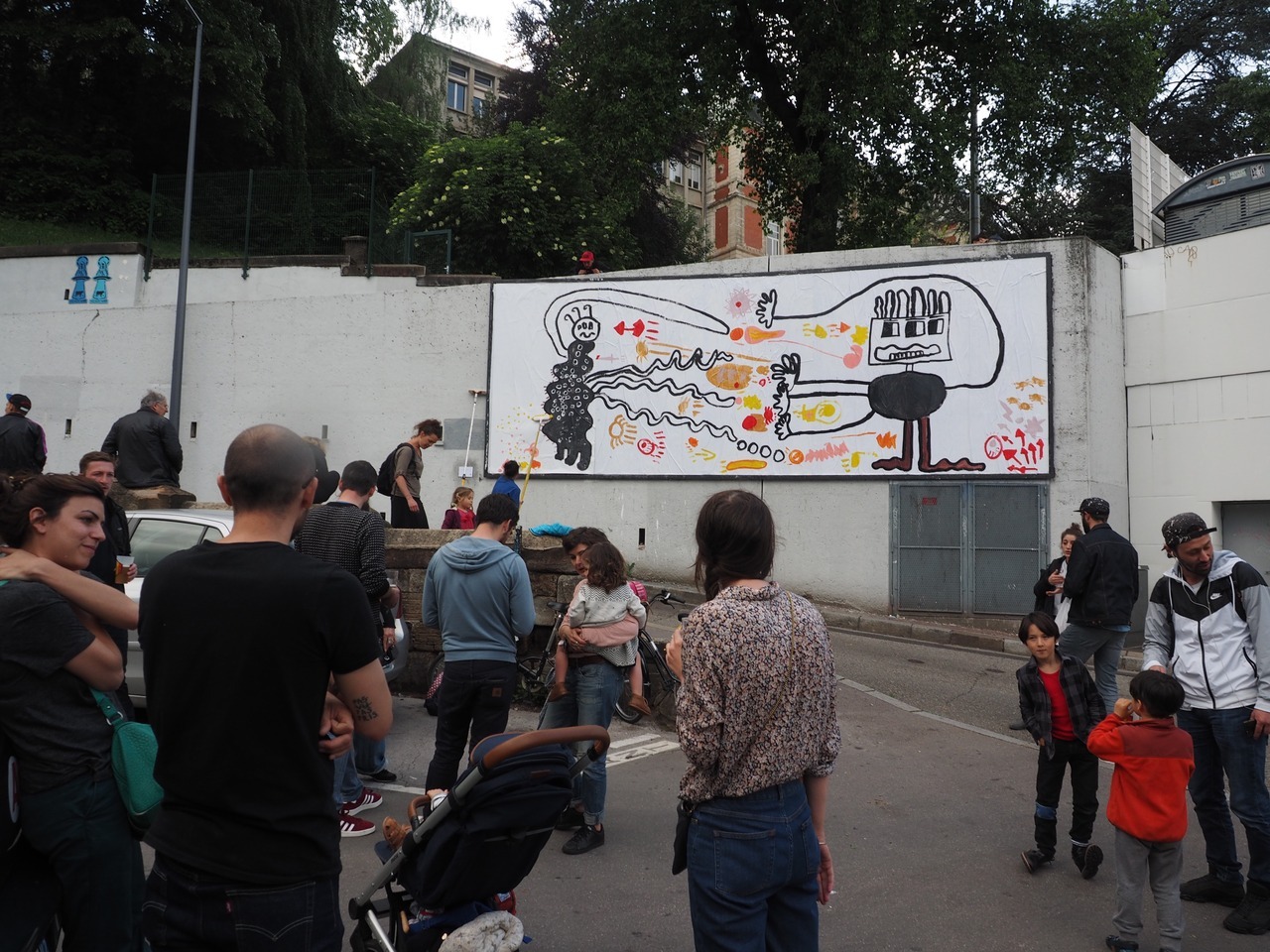 Collage « Bagarre sur Bagarre » de Antonin Grange, Romane, Mai 2018 — M.U.R Saint-Étienne