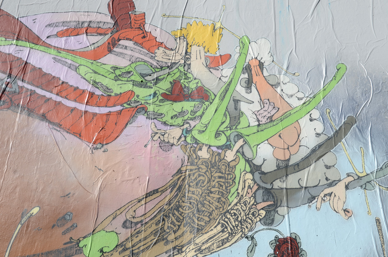 Collage « Antoine de Saint-Vilxupéry » de Vilx, Novembre 2016 — M.U.R Saint-Étienne