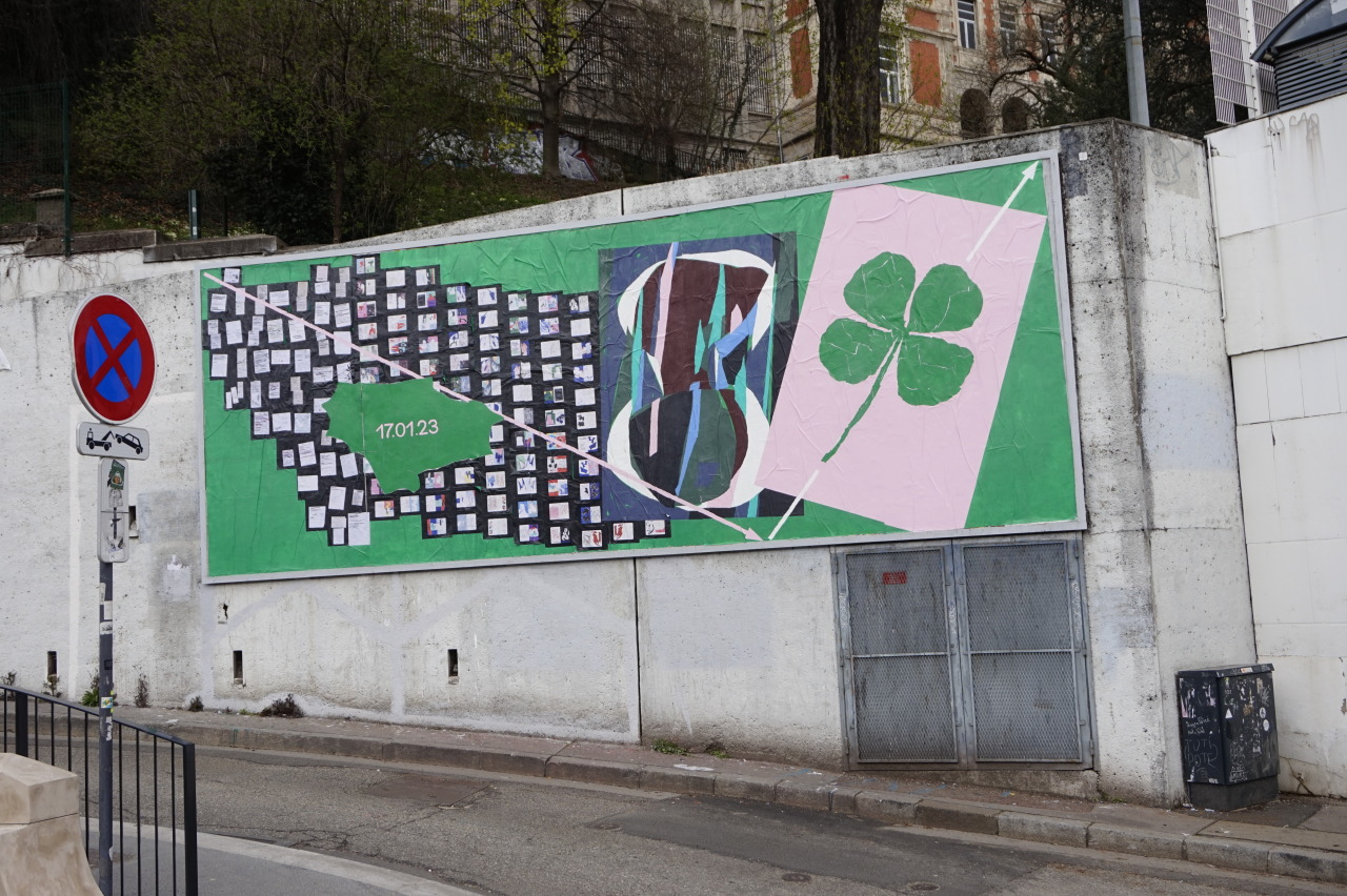 Collage « Illumination! » de Selah, Avril 2023 — M.U.R Saint-Étienne