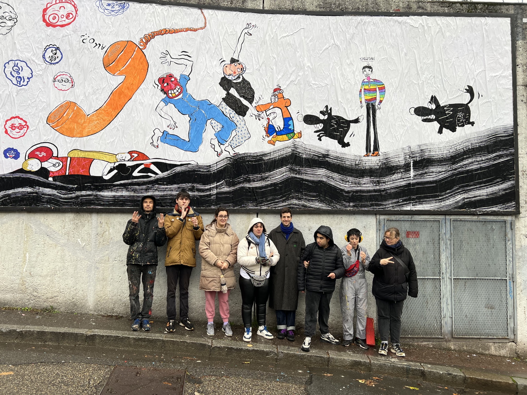 Collage « La belle quotidienne » de Akli, Lucile Nottin Bourdeau, Tristan, Victoria, Décembre 2024 — M.U.R Saint-Étienne