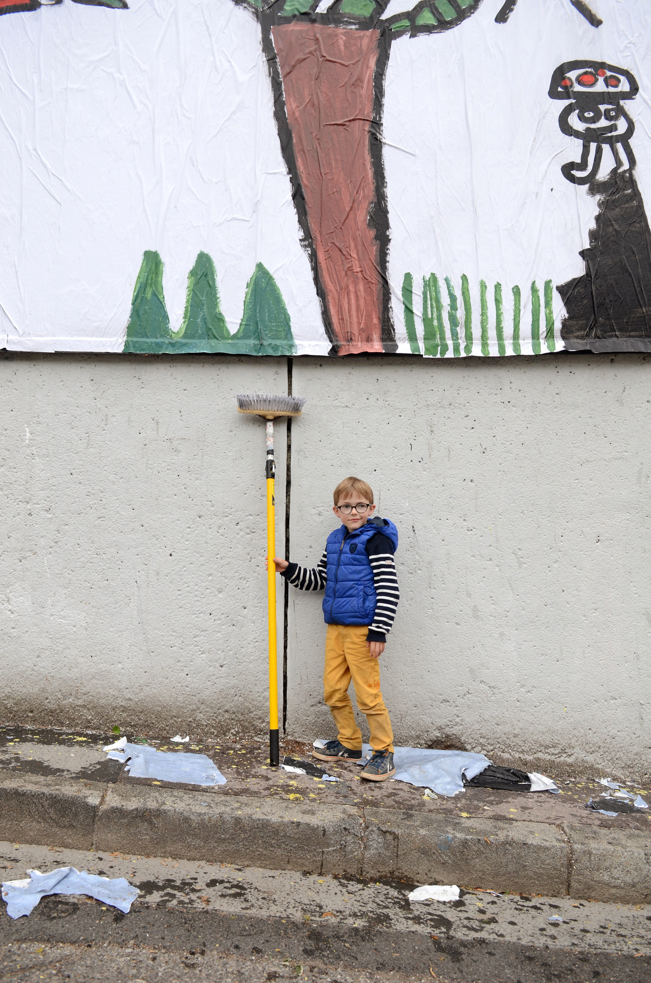 Collage « La vie c’est comme la jungle de Mario » de Abel Goiset, Mai 2018 — M.U.R Saint-Étienne