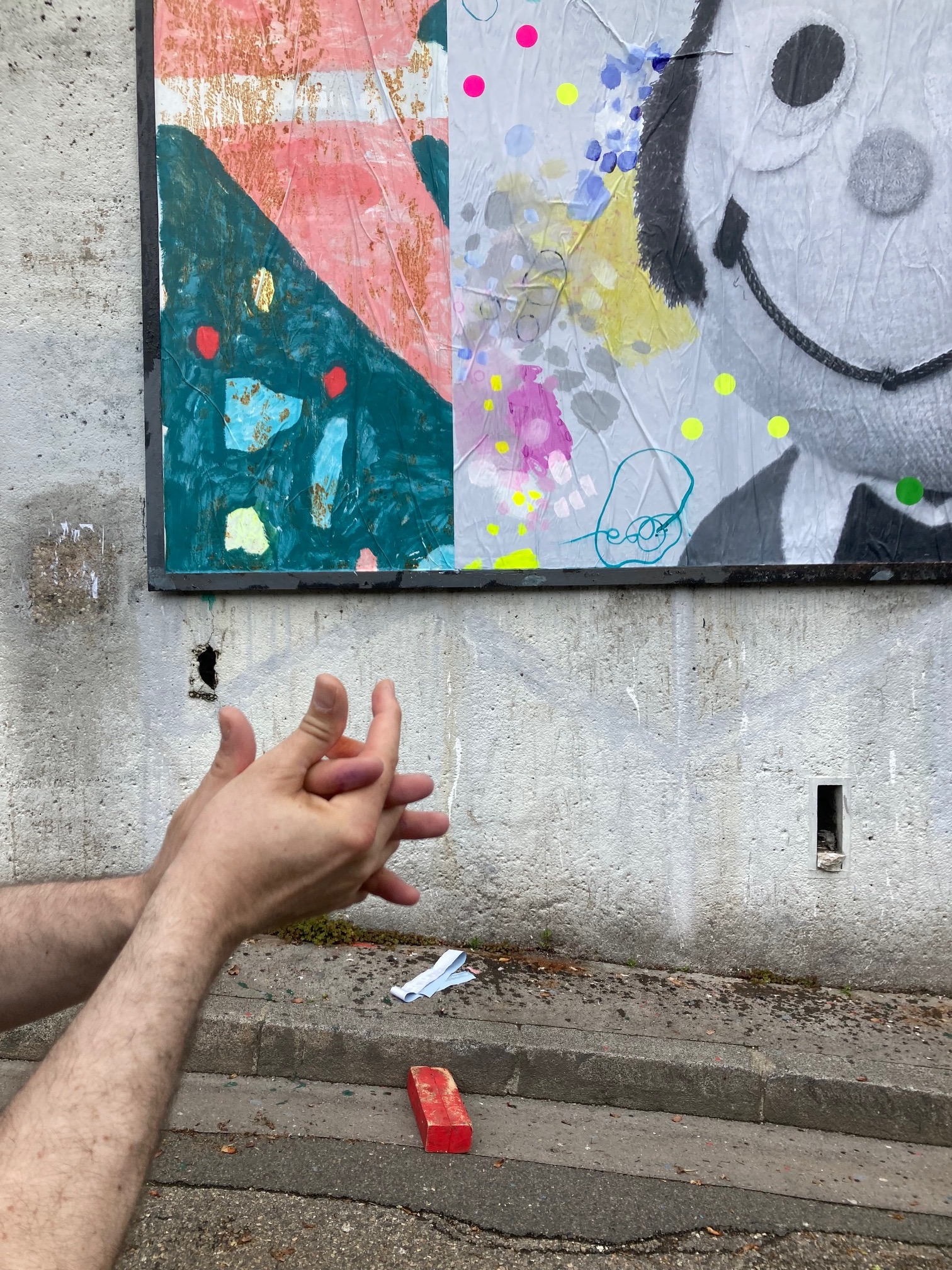 Collage « Bafouille » de Florent Dubois, Juin 2025 — M.U.R Saint-Étienne