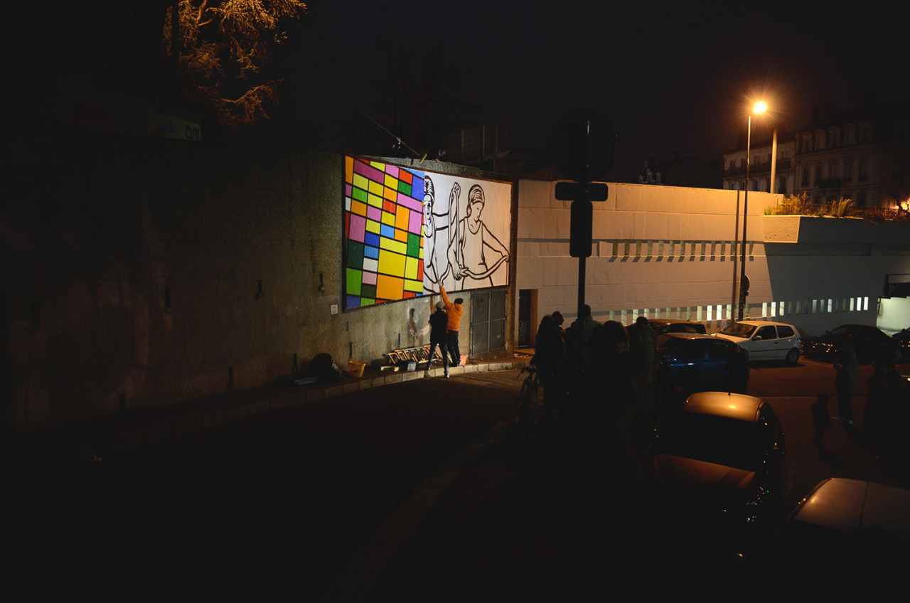 Collage de OX, Février 2016 — M.U.R Saint-Étienne