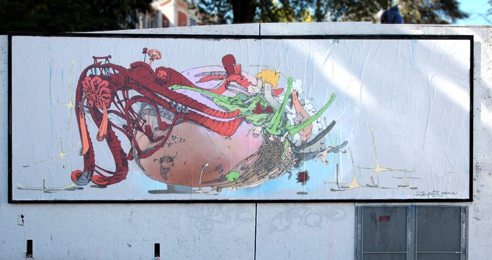 Collage « Antoine de Saint-Vilxupéry » de Vilx, Novembre 2016 — M.U.R Saint-Étienne