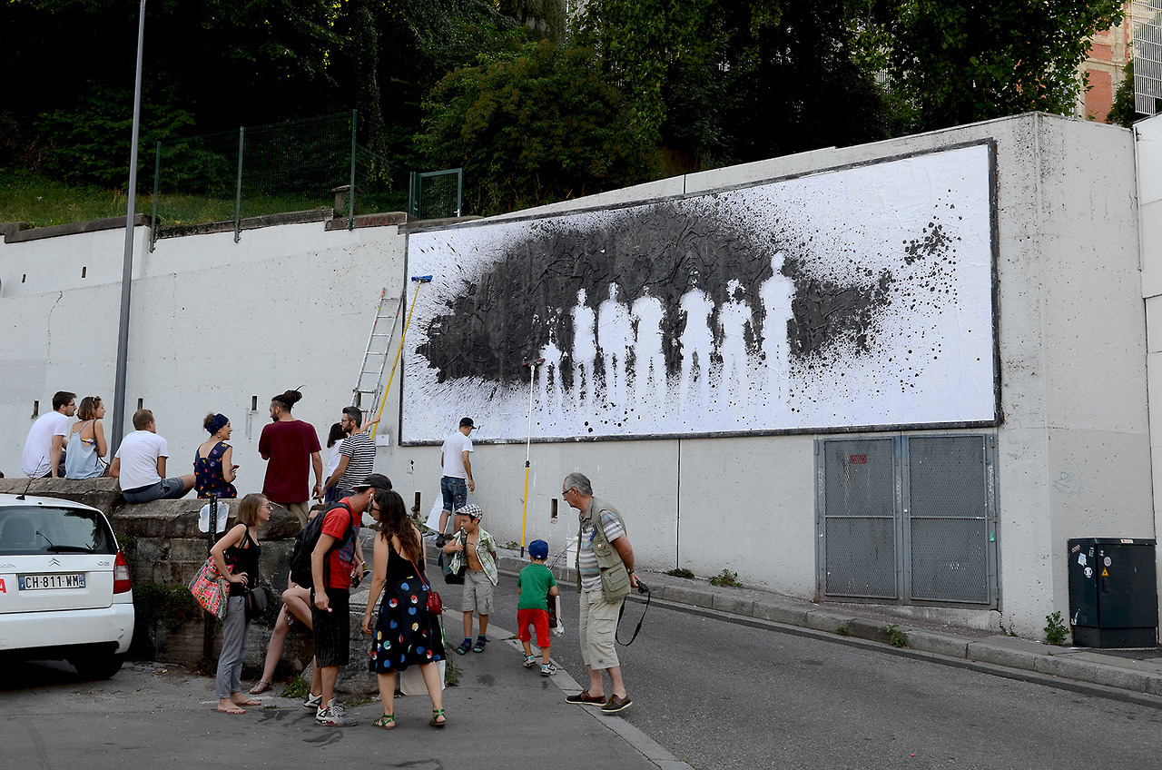 Collage de Inconnu, Juillet 2017 — M.U.R Saint-Étienne