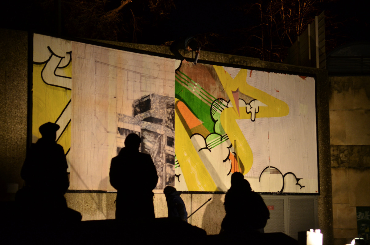 Collage de Julien Morel, Février 2014 — M.U.R Saint-Étienne