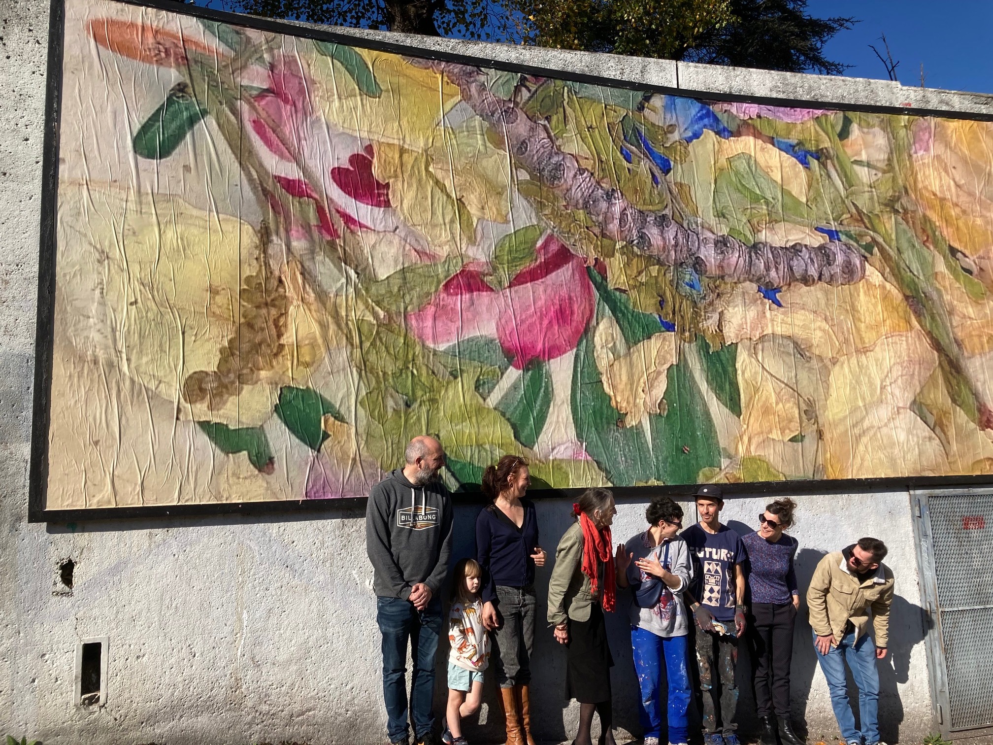 Collage « Flétrissures » de Françoise Miramand Balvet, Novembre 2024 — M.U.R Saint-Étienne