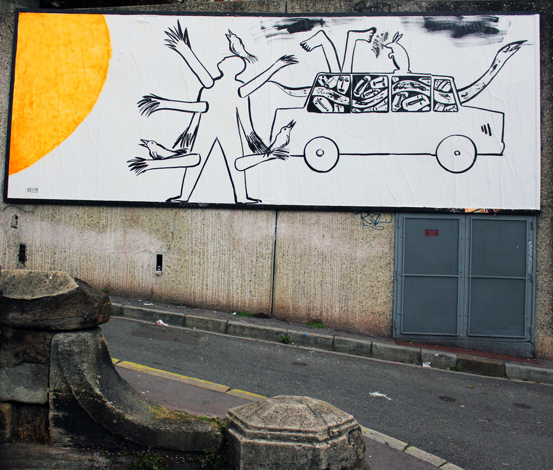 Collage « racontez moi tout » de Inconnu, Mai 2014 — M.U.R Saint-Étienne