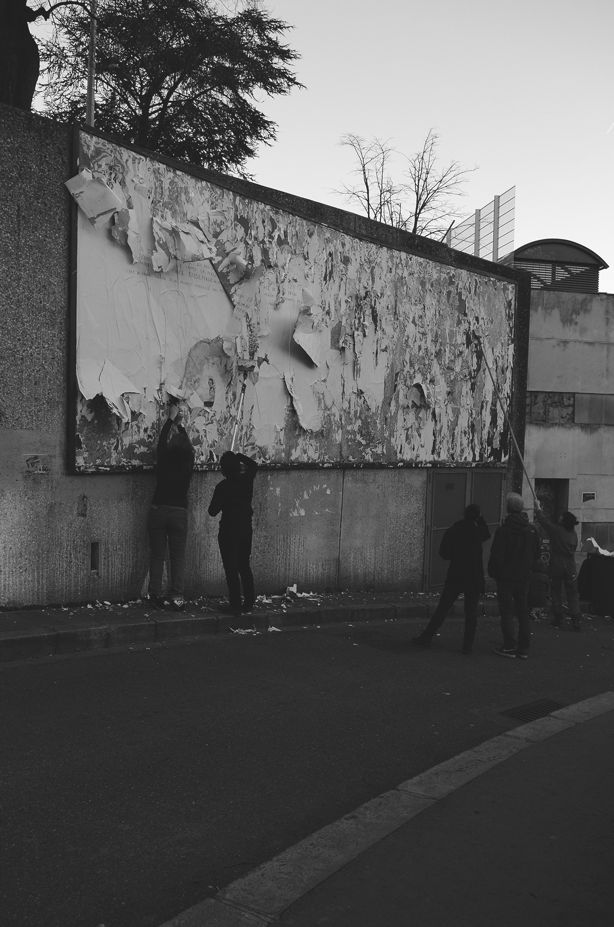 Collage de Grattage de MUR, Mars 2015 — M.U.R Saint-Étienne