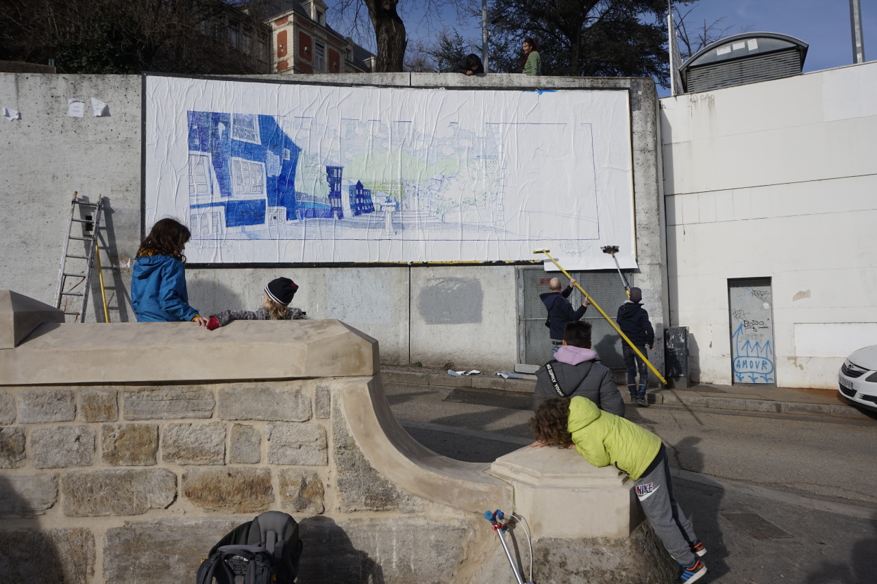 Collage de Fafa de Bègles, Janvier 2023 — M.U.R Saint-Étienne