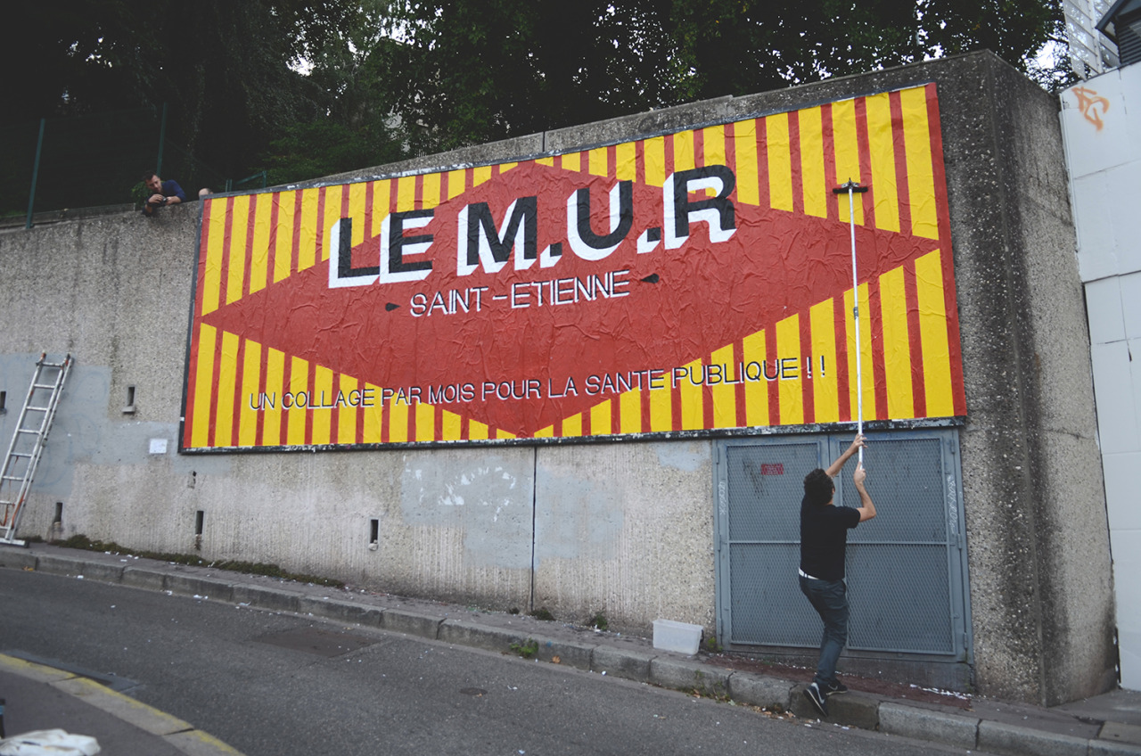 Collage de Inconnu, Septembre 2015 — M.U.R Saint-Étienne
